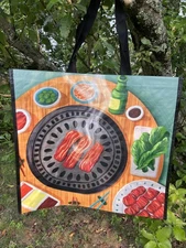 Large Shopping Tote Bag 🥓BACON 🥓 BACON Reusable Eco Friendly NEW🥓