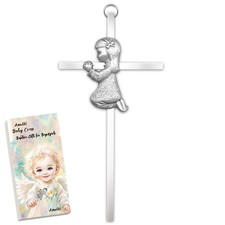 Baby Wall Cross Decor Boys Girls Kids Prayer Baptism Gifts for Christening, F...