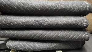 Black Quilted Moving Blankets Chevron Stitch Pattern Set of 4