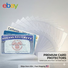 5-Pack Medicare Holder Protector Sleeves Clear PVC For Credit Card Business Card