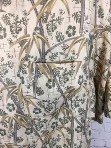 Bermuda Bay Hawaiian Shirt Mens Size XL 100 Percent Silk Short Sleeve Beiges - Picture 2 of 6