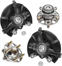 Front Steering Knuckles Rear Wheel Hub Bearings for 2006 2007 - 2011 Honda Civic