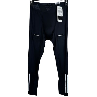 Adidas Adult Mens Hockey Pants Baselayer Built In Cup Blk Mens M GQ9502 NWT