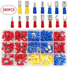 280PCS Assorted Insulated Electrical Wire Crimp Terminals Port Connectors Kit US