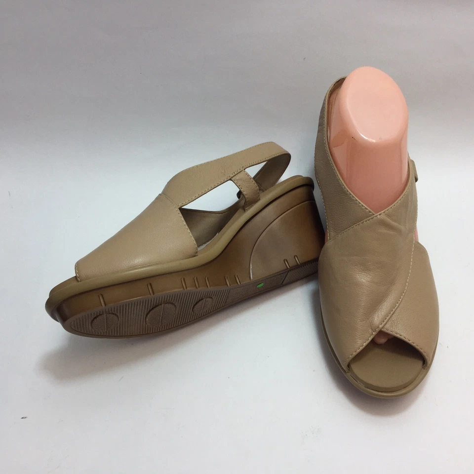 Zapatos de tacón de cuña White Mountain beige 9,5 M cuero pipper barbería mujer Foto 4 de 4