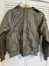 Sporto Women’s Size Large L Jacket Coat Faux Fur Hood Bomber Winter Full Zip