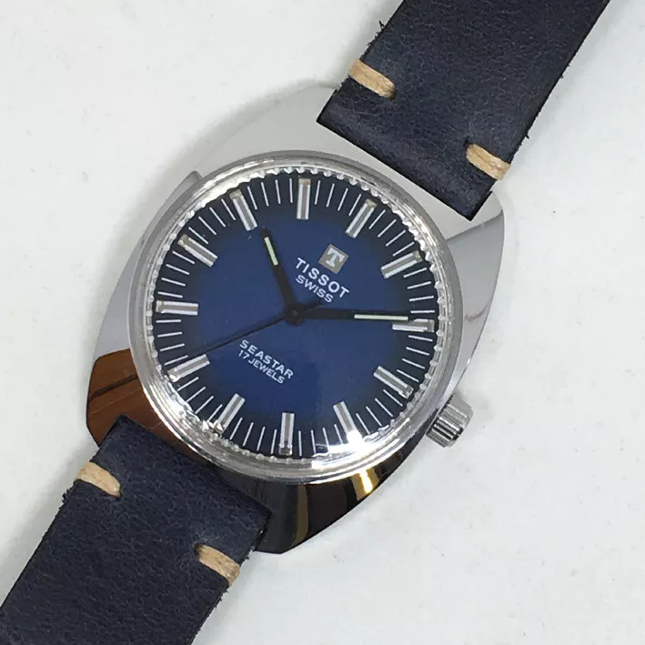 TISSOT Seastar 1970 Winding Size 35mm Blue back colors dial