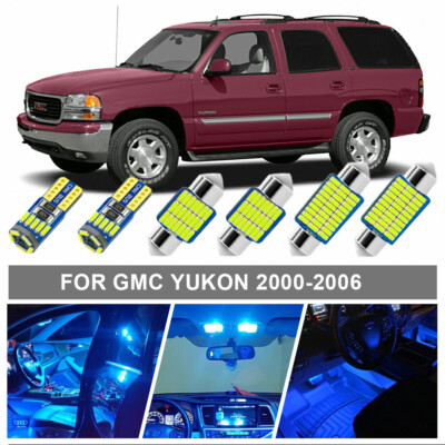 14x Blue Interior LED Lights Bulbs For GMC Yukon 2000-2014 Chevy Tahoe Suburban