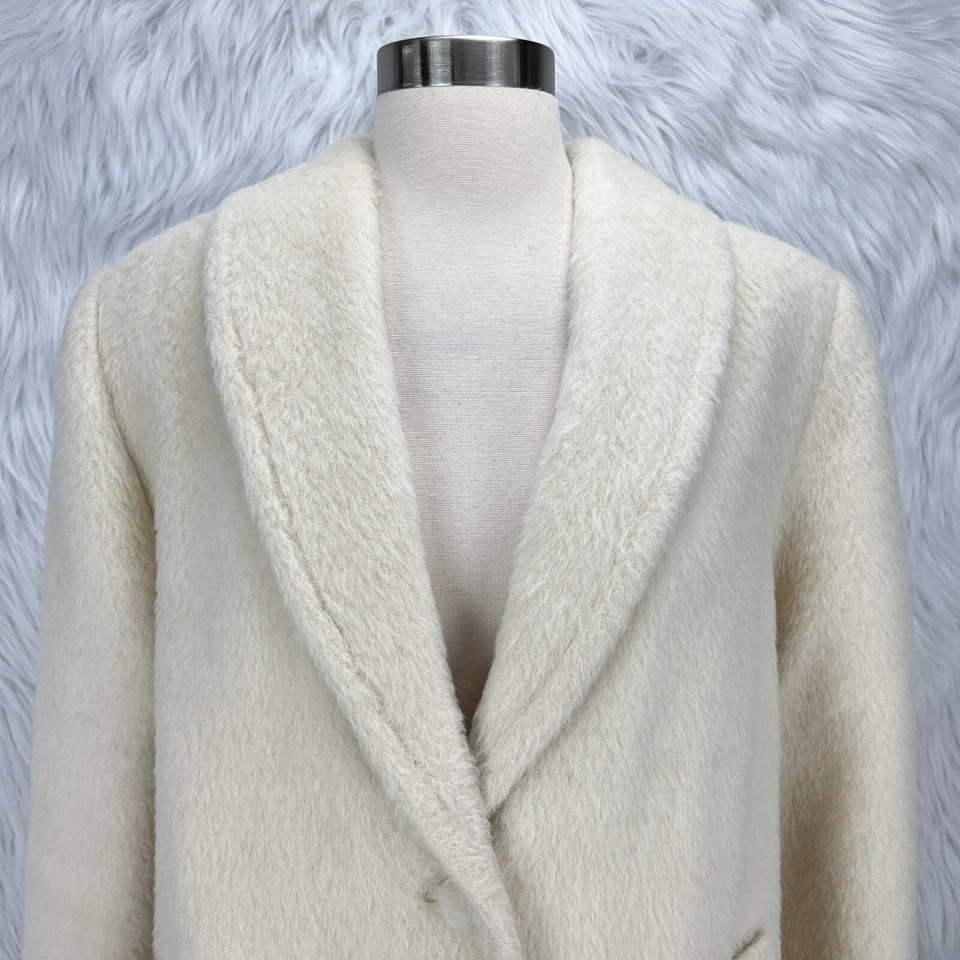 Jaqueta Alpaca Feminina Vintage Anos 50 Anos 60 12 Marfim Rainhas Peruanas Gambit Alt Classic - Imagem 3 de 4