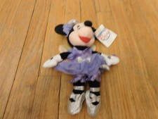 Vintage Walt Disney Store 8" Sugar Plum Minnie Mouse Beanbag Toy NWT