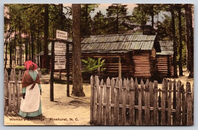 Woman's Exchange Pinehurst North Carolina NC Store Albertype c1930 Postcard