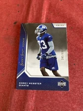 2005 Upper Deck Sweet Spot Corey Webster #169 345/699