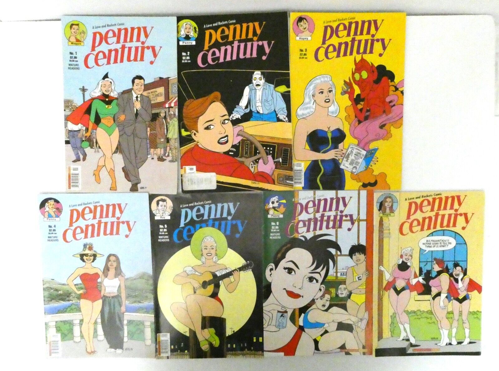 Penny Century #1,2,3,4,5,6,7 Complete Set Jaime Hernandez Fantagraphics 1997