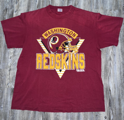 VTG 80s/90s Trench Washington Redskins Helmet Graphic NFL Football T ...