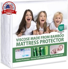 Protector De Colchon Impermeable Queen size, Amigable Con La Piel Y Transpi NEW