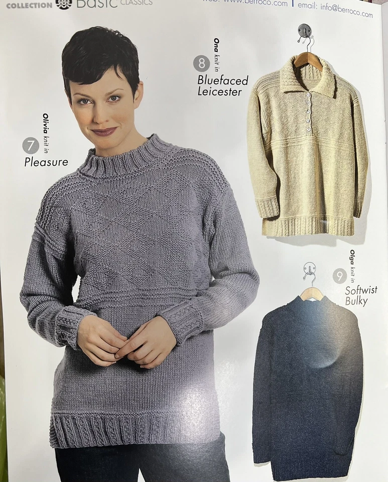 8 Leaflets Berroco Pingouin Thorobred Leisure Arts Knitting Pattern Adults Child - Image 3 of 4