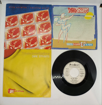 LOT 4x DIRE STRAITS Calling Elvis So Far Away + EP 7'' 45 Runden Vinyl Schallplatte