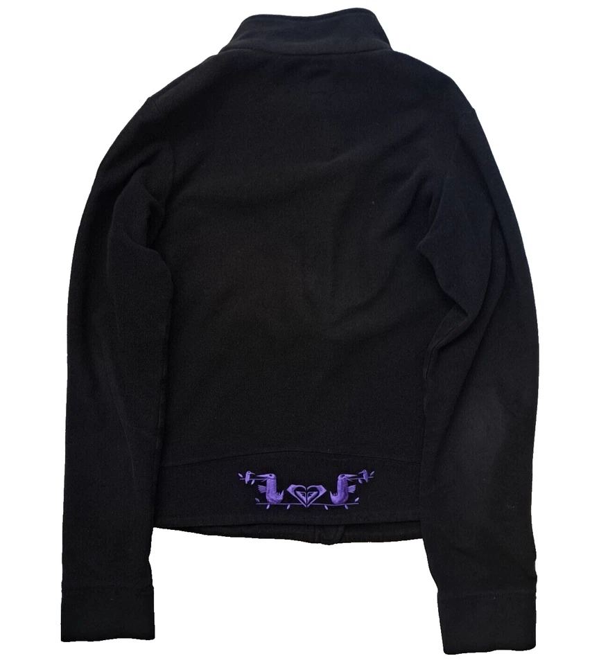 Y2K Roxy womans XL fleece full zip embroidered - Image 4 of 4