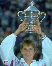 Monica Seles HOF Tennis Signed Auto 8x10 PHOTO Beckett BAS COA