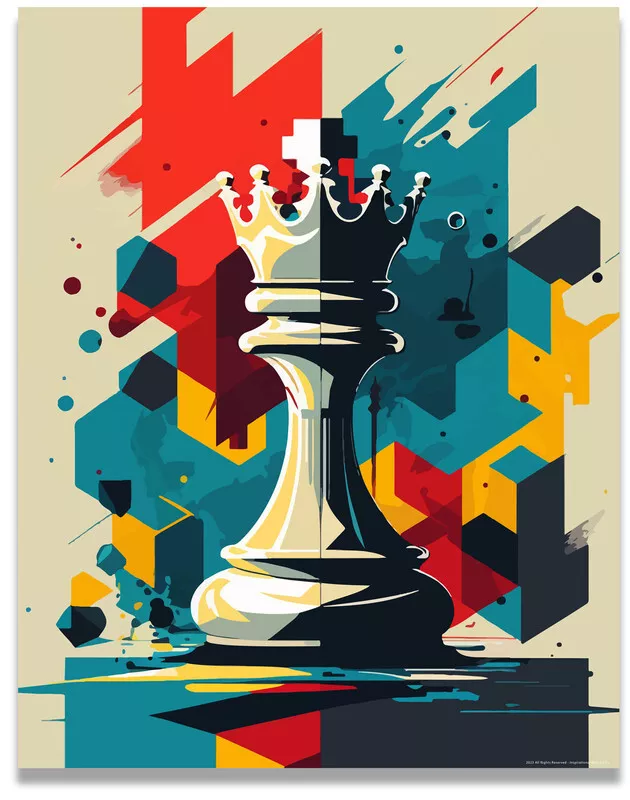 King and Queen Love (Chess) | Art Board Print