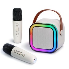 Portable Mini Karaoke Machine with 2 Wireless Mics for Party, Camping, Outdoo...