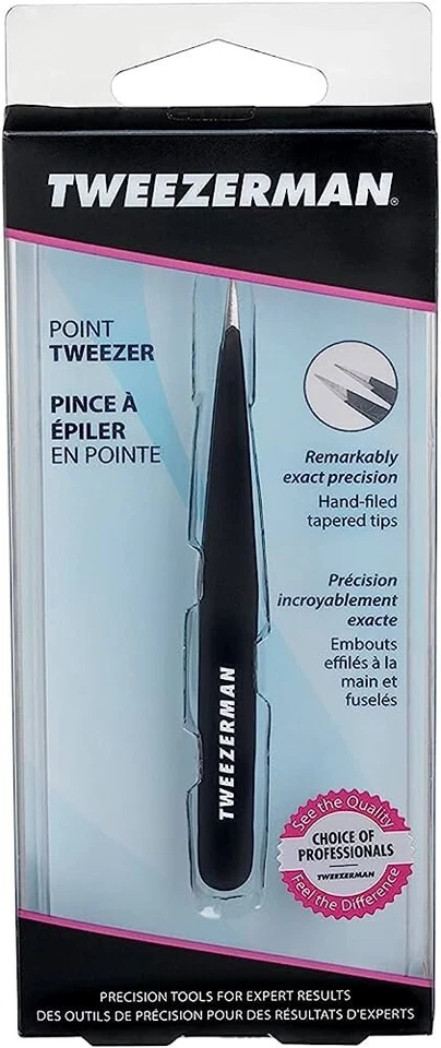 Juego de 6 Pinzas Pinzas con Punta de Acero Inoxidable Negro y Rojo Foto 4 de 4