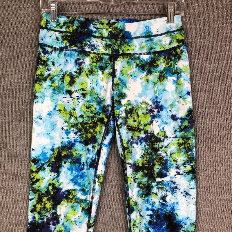 athleta abstract activewear ankle zip pocket leggings