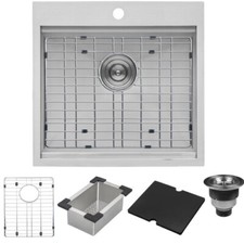 Ruvati 21 x 20 inch Outdoor Workstation Topmount Kitchen Sink- RVQ5221 2827 