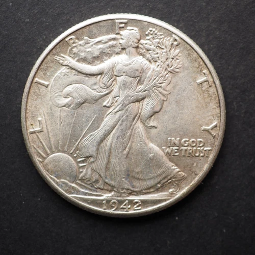 1942 *P* WALKING LIBERTY SILVER HALF DOLLAR  *NICE AU  *  FREE SHIPPING! M7580