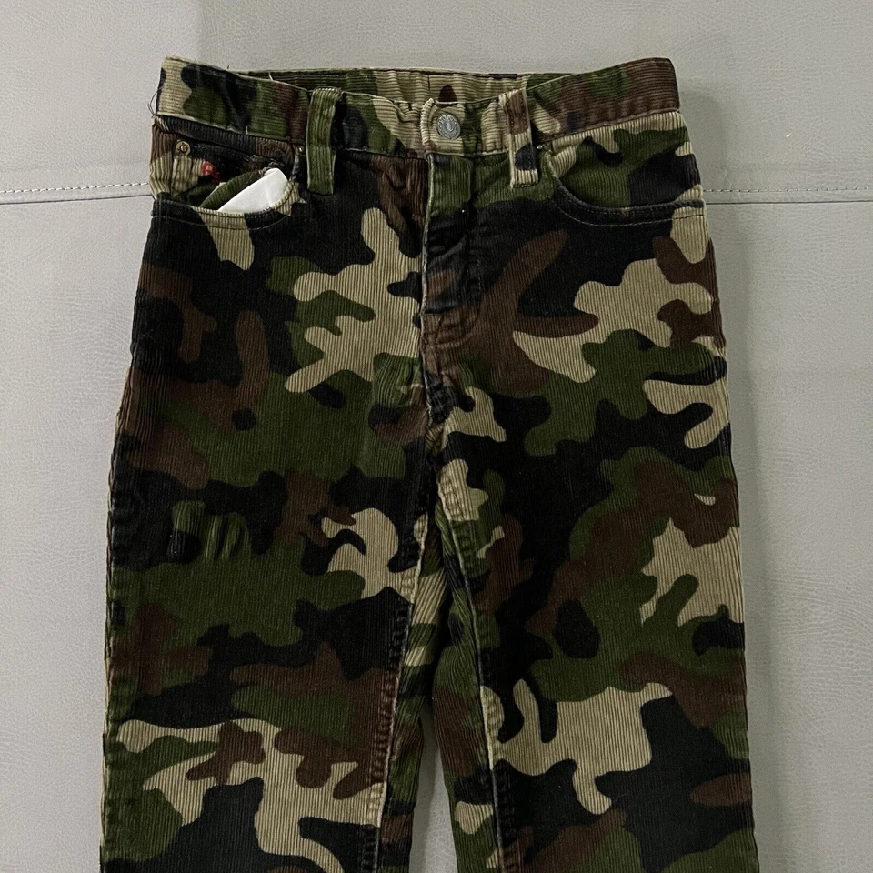 Polo Ralph Lauren 灯芯绒迷彩迷彩直筒男孩裤子 - 年龄 6-0796 — 第 2/4 张图片