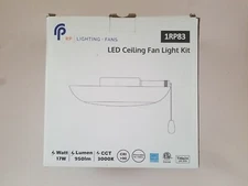 RP Lighting - LED Ceiling Fan Light Kit - 1RP83 - Brushed Nickel