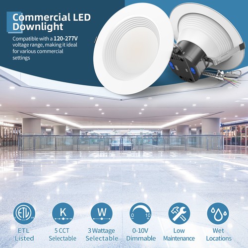 6Inch 27W/19W/13W LED Recessed Ceiling Dimmable Light 5CCT 2700K-5000K Downlight - Picture 7 of 11