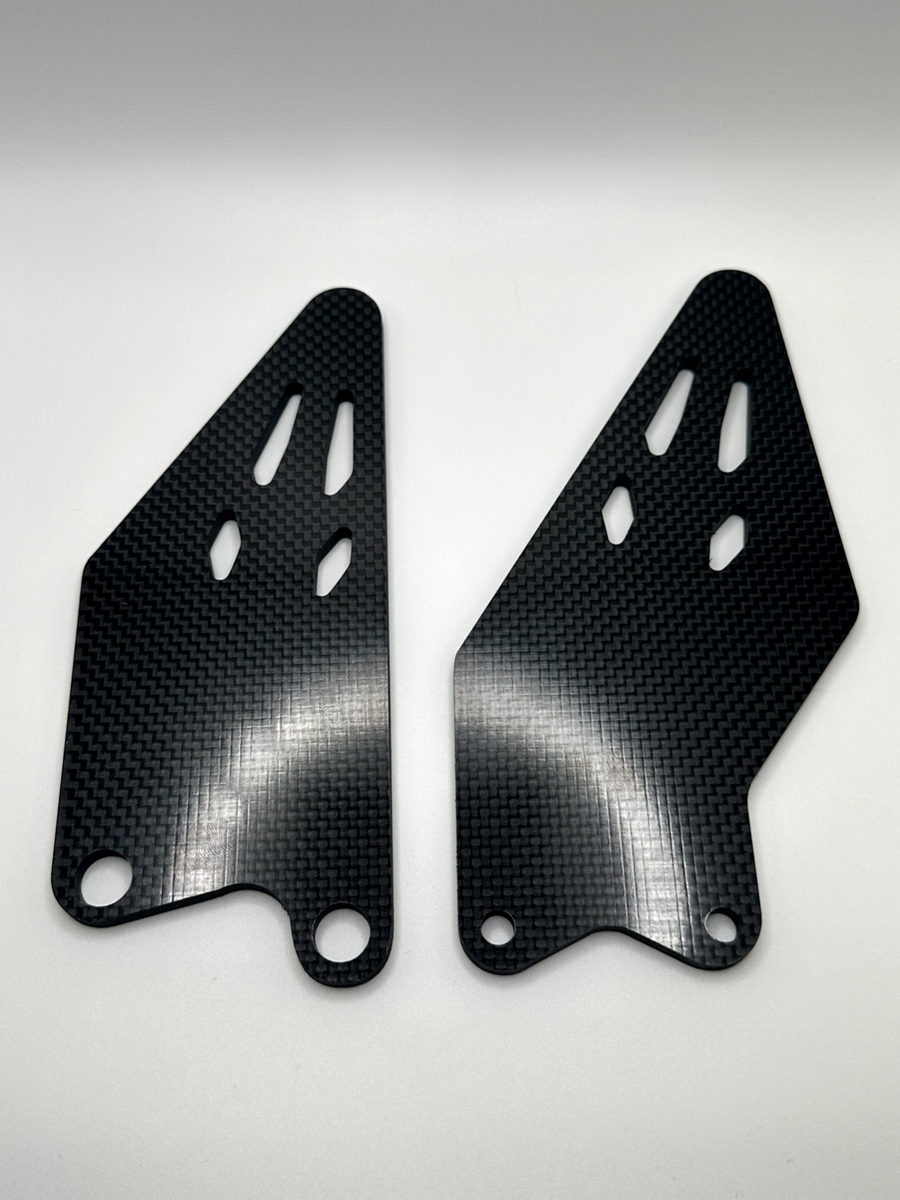 DRC 2本セット 2019 - 2023 ZX-6R REAL Carbon Fiber Footrest Heel Guards Foot Peg