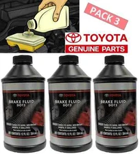3x TOYOTA OEM GENUINE BRAKE FLUID DOT 3 00475-1BF0