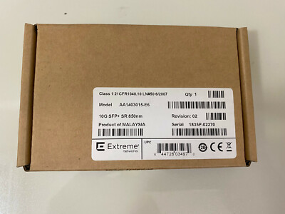 Avaya Extreme AA1403015-E6 10G SFP+ SR 850 SFP-10G-SR