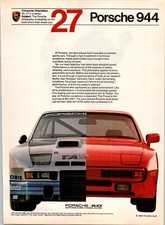 1984 PORSCHE 944 print ad • Vintage 1980s ADV-72