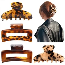 Large Tortoise Shell Hair Clip Claws for Women Girls Jumbo Acetate Hair Catch...