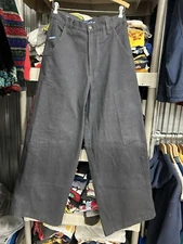 VTG GAT Rave Jeans 30x31 Wide Leg 90s Y2K Grunge Cyber Massive Grey Black Rare