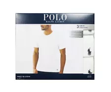 Polo Ralph Lauren Men's White Slim Fit Crew-Neck 3 Pack T-Shirts