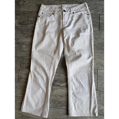 Silver Jeans Suki Capri 30 White Mid Rise Stretch Denim Cropped Pants Womens