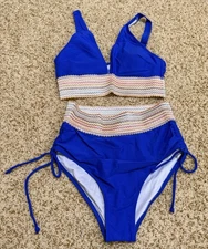 Blooming Jelly Women High Waisted Bikini Set 2 Piece Size S