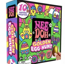 NeeDoh Easter Golden Egg Hunt Mystery 10 Squishy Surprises Toy Gift Authentic