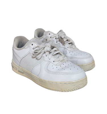 Nike Air Force 1 React GS CT5117-101 White Pure Platinum Sneaker Shoes Size 5.5Y