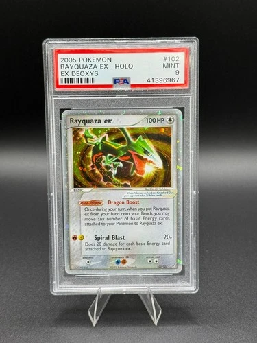💥Rayquaza EX Holo Rare #102/107 2005 Pokemon EX Deoxys PSA 9 MINT