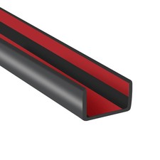 Rubber Edge Trim, 1/2" Self Adhesive Flexible U Channel Edge Protecter for Pl...