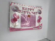 Hello Kitty Birthday Party Kit Backdrop Balloons Banner Toppers Table Decor