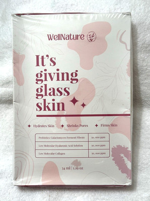 WellNature ~ It s Giving Glass Skin ~ Biocollagen Real Deep Mask 34ml (4 Masks)