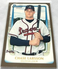 2011 Bowman Draft Baseball Chase Larsson Atlanta Braves 1st Bowman Gold #BDPP43