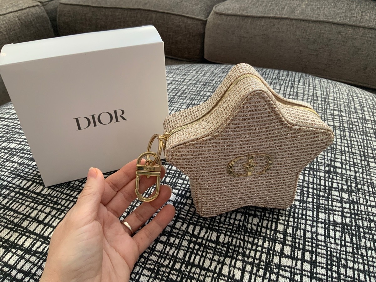 ⭐️Christian Dior Beauty Gold Star Pouch CHARM/KEYCHAIN Limited