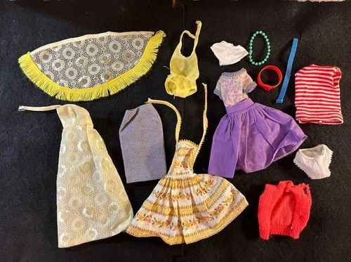 Vintage Lot 15 PCs Barbie/Clone Clothing & Accessories